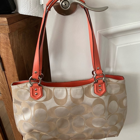Authentic Coach bag tan coral F25294 - Picture 3 of 11